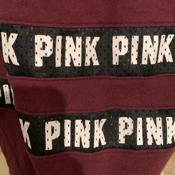 Victoria’s Secret PINK burgandy long sleeve shirt - size XS - Picture 2 of 4